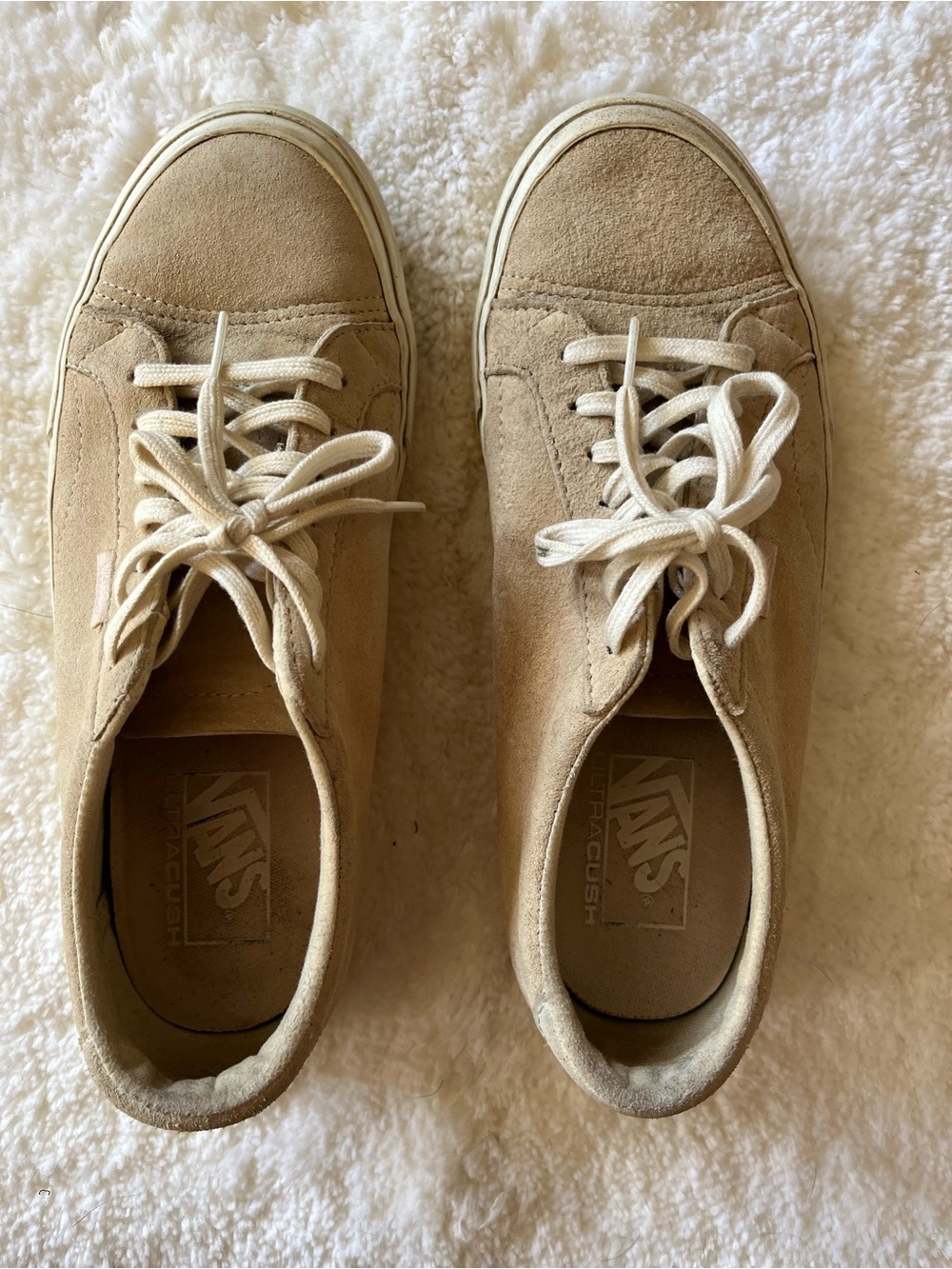 Vans Beige Suede Low-Top Sneakers